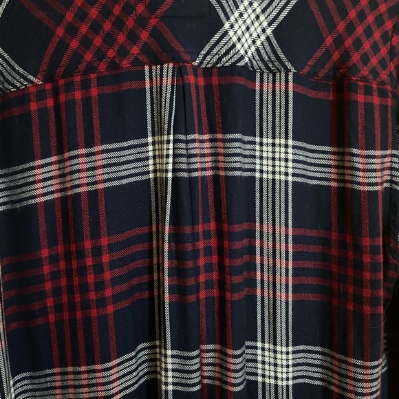 Rails Plaid Button Down Shirt, Dark Navy, Red, White Like New - Picture 9 of 11